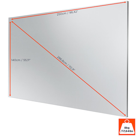 celexon Rahmenleinwand Expert PureWhite 250 x 140 cm