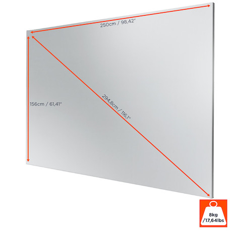 celexon Rahmenleinwand Expert PureWhite 250 x 156 cm