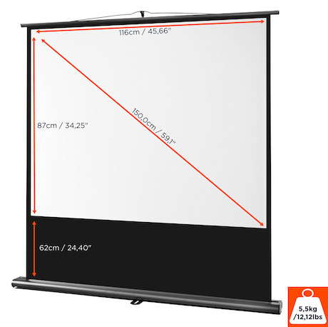 celexon Leinwand Ultramobil Professional 120 x 90 cm