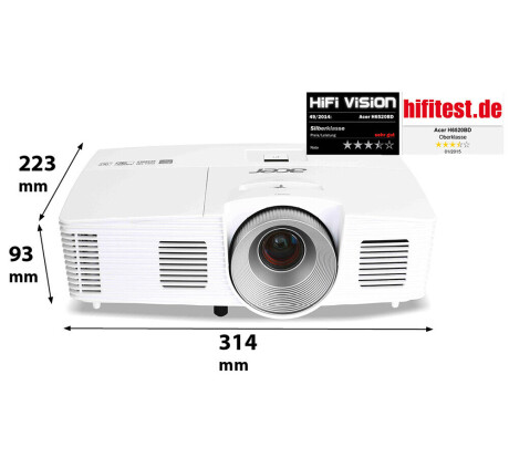 Acer H6520BD 3D Heimkino Beamer mit 3500 ANSI-Lumen und Full-HD