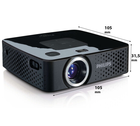 Philips PicoPix PPX3407 Mini Beamer mit 70 ANSI-Lumen und WVGA