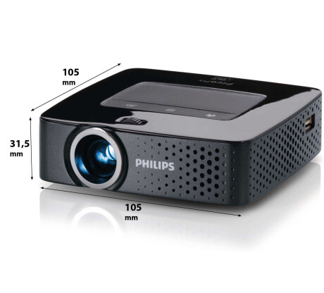 Philips PicoPix PPX3614 Mini Beamer mit 140 ANSI-Lumen und WVGA