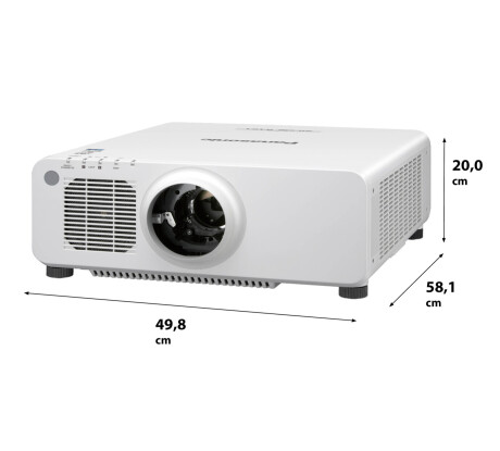 Panasonic PT-RW620 weiß ohne Objektiv - Laser-Installationsbeamer mit 6200 Lumen und WXGA
