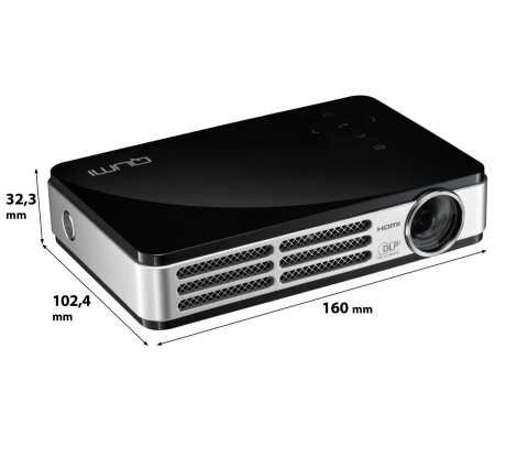 Vivitek Qumi Q5 (schwarz) Mini Beamer mit 500 ANSI-Lumen und WXGA