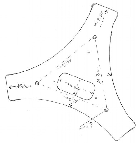 PeTa Deckenhalterung Design Home, Edelstahl, 11cm