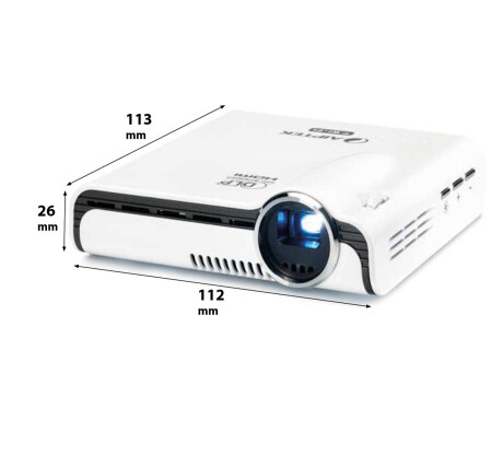 Aiptek PocketCinema A100W Mini Beamer mit 120 ANSI-Lumen und WVGA