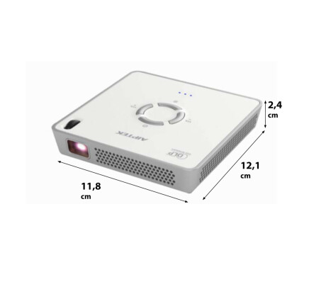 Aiptek MobileCinema i120 Mini Beamer mit 120 ANSI-Lumen und WVGA