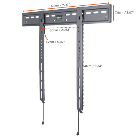 celexon TV/Display Wandhalterung Fixed-7012