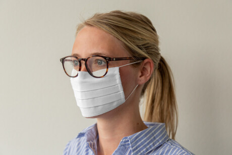 celexon Behelfs- Mund- und Nasenmaske, aktiv antibakteriell, mehrlagig, ÖkoTex100, mit Gummi -10er P