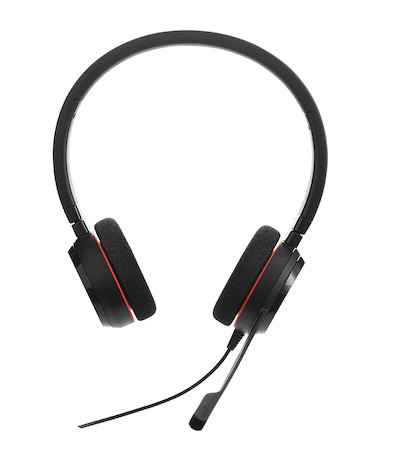 Jabra Evolve 20 MS Duo - Zertifiziert für Skype for Business StereoHeadset für VoIP-Softphone