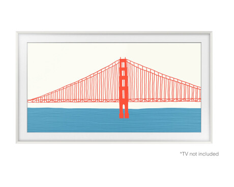 Samsung 65" Frame Rahmen Abgeschrägt Weiß