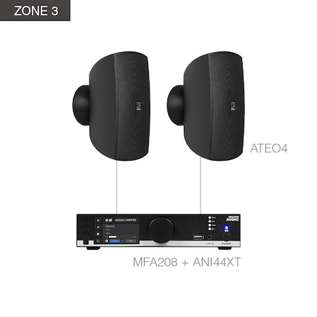 Audac CENTO6.8Z/B Beschallungs-Set, schwarz
