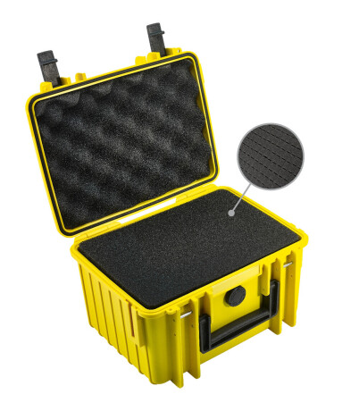 B&W Hartschalenkoffer Typ 2000 mit Würfelschaum, gelb