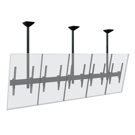 Hagor comPROnents® Menuboard Deckenhalterung für 5 Displays 46-65" Portrait| max. VESA 400x600