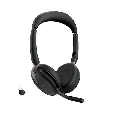 Jabra Evolve2 65 Flex Link380c MS Stereo – schnurloses Stereo Headset mit USB-C - zertifiziert für