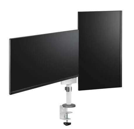 Neomounts DS60-425WH2 - vollbewegliche Tischhalterung für zwei Bildschirme bis zu 27" - schwarz