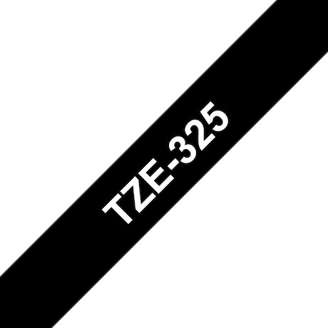 Brother TZe-325 Schriftband schwarz/weiß 9mm/8m