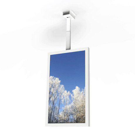 HI-ND 55" Wandgehäuse Window, Hochformat, weiß