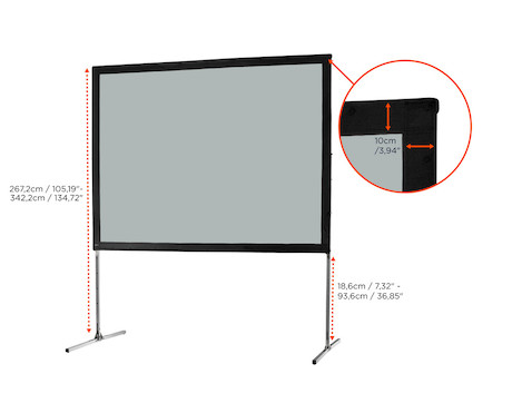 celexon Faltrahmen Leinwand Mobil Expert 305 x 229cm, Rückprojektion - Demo