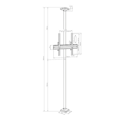 Hagor CPS Floor-Ceiling Single System für Boden-Decken-Montage
