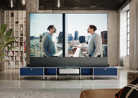 USM, Leica, celexon - Cine Collection Set 120", Stahlblau