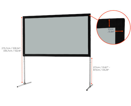 celexon Faltrahmen Leinwand Mobil Expert 406 x 228cm, Rückprojektion - Demoware