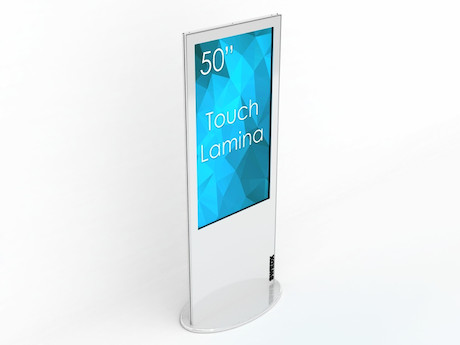 SWEDX Lamina 50" freistehendes Touch Display mit Steuereinheit & Smart HDMI, weiß - Demoware