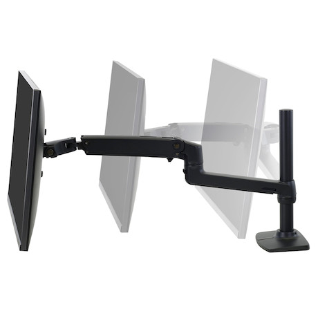 ERgotron LX Monitor Arm mit hoher Säule, Tischhalterung | Bildschirmgröße: 34" | mattschwarz