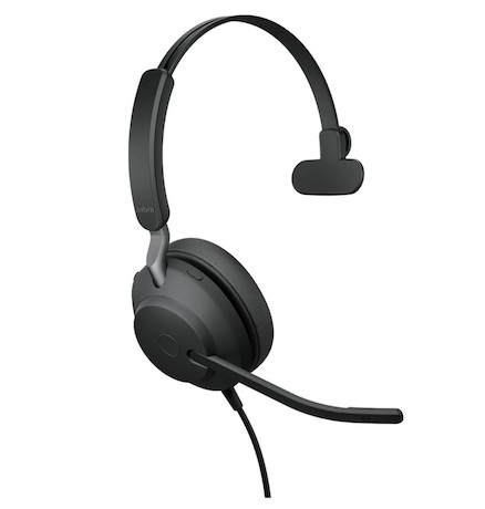 Jabra Evolve2 40 SE - USB-C / A schnurgebundenes Mono Headset | zertifiziert für Microsoft Teams |