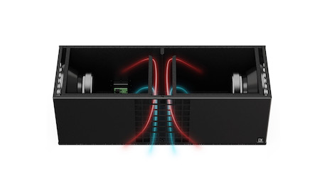 AUDAC ARCHI210 2x10" Bassreflex-Subwoofer im kompakten und eleganten Design für Innenräume in weiß