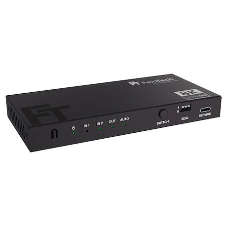 FeinTech SW212 HDMI 2.1 Switch 2 In 1 Out mit Audio Extractor (Toslink & AUX)