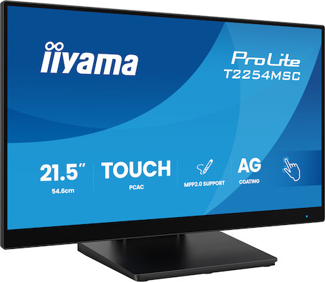 iiyama ProLite T2254MSC-B2AG 22" PCAP 10-Punkte Touchscreen-Monitor mit IPS-Panel-Technologie und An