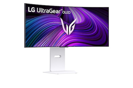 LG UltraGear™ 34GX90SA-W 34" OLED curved Smart-Gaming-Monitor mit 240 Hz, webOS und LG AI