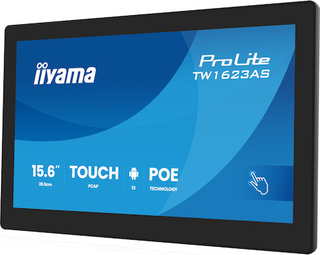 iiyama ProLite TW1623AS-B3P 16" PCAP 10-Punkt-Touchscreen-PC mit Android-Betriebssystem, Power-over-