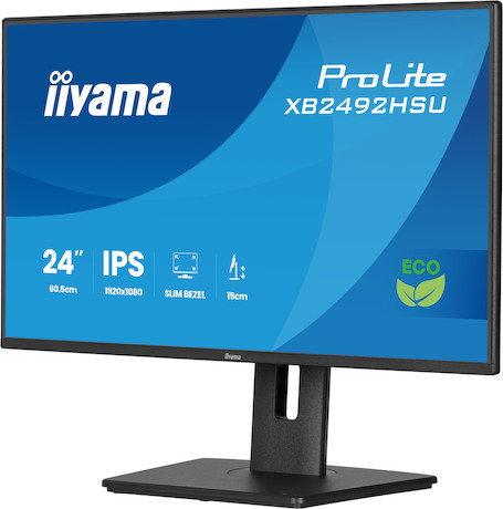 iiyama ProLite XB2492HSU-B1 24" IPS Full-HD-Panel mit 4-seitigem Slim-Bezel und höhenverstellbarem S