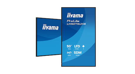 iiyama ProLite LH5075UHS-B2AG 50" Digital Signage Display mit 4K UHD, 24/7 Betriebszeit, Android OS,