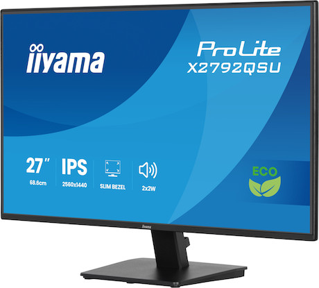 iiyama ProLite X2792QSU-B1 27" Monitor mit IPS-Panel-Technologie, QHD-Auflösung, einem 4-seitigen sc
