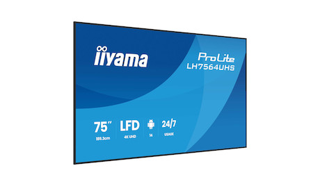iiyama ProLite LH7564UHS-B1AG 4K UHD 75" Digital Signage-Display mit erweiterten Steuerungs- und Kon