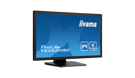 iiyama ProLite T2452MSC-B1AG 24” PCAP 10-Punkt Multi-Touch-Monitor mit Edge-to-Edge-Glas-Design und