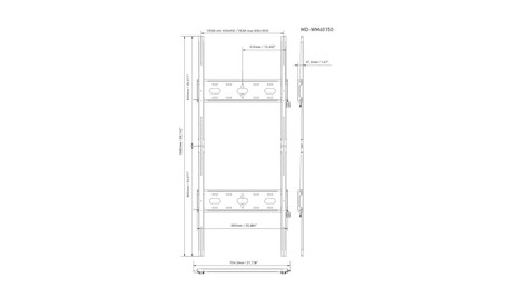 iiyama MD-WM60150 Universelle Wandhalterung bis zu VESA 600x1500mm