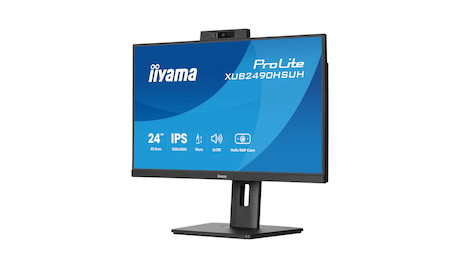 iiyama ProLite XUB2490HSUH-B2 24’’ Desktop-Monitor mit integrierter Windows Hello Webcam und Mikrofo