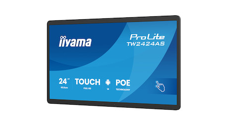 iiyama ProLite TW2424AS-B3P 24" PCAP 10-Punkt-Touchscreen-PC mit Android-Betriebssystem, Power-over-