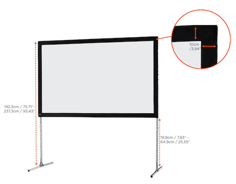 celexon Faltrahmen Leinwand Mobil Expert 244 x 152 cm, Frontprojektion - Demoware