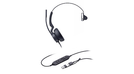 Yealink UH44 kabelgebundenes Mono USB-C/A Headset | zertifiziert für Microsoft Teams