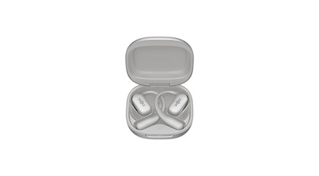 SHOKZ OpenFit 2+ Open-Ear-Design Bluetooth Kopfhörer mit bis zu 48 Stunden Wiedergabezeit | grau
