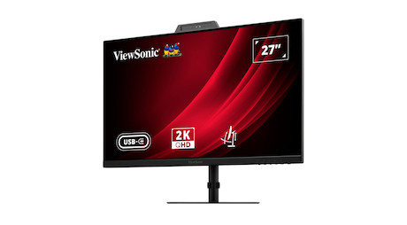 ViewSonic VG2741V-2K 27" QHD USB-C Videokonferenzmonitor mit Windows Hello-zertifizierter Webcam