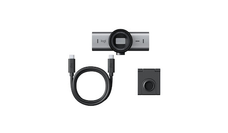 Logitech MX Brio UHD 4K Webcam mit KI-Bildverbesserung und zwei Beamforming-Mikrofonen zur Geräuschu