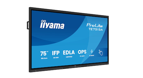 iiyama ProLite TE7515A-B2AG 75" 4K UHD Google EDLA-zertifiziertes interaktives Display