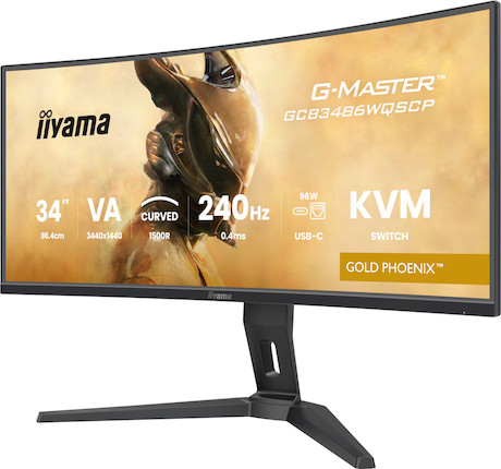 iiyama G-MASTER GCB3486WQSCP-B1 34" Gold Phoenix Curved Monitor mit 240Hz Bildwiederholfrequenz & 0.