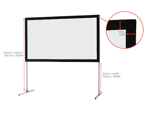 celexon Faltrahmen Leinwand Mobil Expert 366 x 206cm, Frontprojektion - Demoware